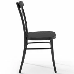 New 🌟 Crosley Furniture Crosley Camille Metal X Back Dining Side Chair In Matte Black (Set Of 2) 🔥 -Cheap Office Chairs Store 1978881 5 L