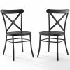 New 🌟 Crosley Furniture Crosley Camille Metal X Back Dining Side Chair In Matte Black (Set Of 2) 🔥 -Cheap Office Chairs Store 1978881 L