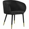 Buy 😀 Meridian Furniture Louise Velvet Dining Chair In Black 👍 -Cheap Office Chairs Store 1979951 3 L