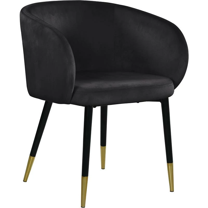 Buy ๐ Meridian Furniture Louise Velvet Dining Chair In Black ๐ 3 Buy ๐ Meridian Furniture Louise Velvet Dining Chair In Black ๐
