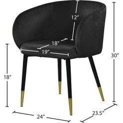 Buy ๐ Meridian Furniture Louise Velvet Dining Chair In Black ๐ 15 Buy ๐ Meridian Furniture Louise Velvet Dining Chair In Black ๐ -Cheap Office Chairs Store 1979951 7 L