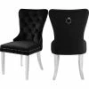 Wholesale 🥰 Meridian Furniture Carmen 19.5"H Velvet Dining Chair In Black (Set Of 2) 👏