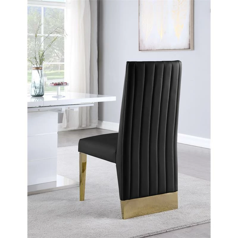 Cheap ✔️ Meridian Furniture Porsha Modern 19"H Dining Chair In Black (Set Of 2) 🥰 6 Cheap ✔️ Meridian Furniture Porsha Modern 19"H Dining Chair In Black (Set Of 2) 🥰 - Image 4
