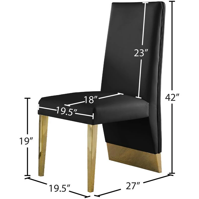 Cheap ✔️ Meridian Furniture Porsha Modern 19"H Dining Chair In Black (Set Of 2) 🥰 8 Cheap ✔️ Meridian Furniture Porsha Modern 19"H Dining Chair In Black (Set Of 2) 🥰 - Image 6