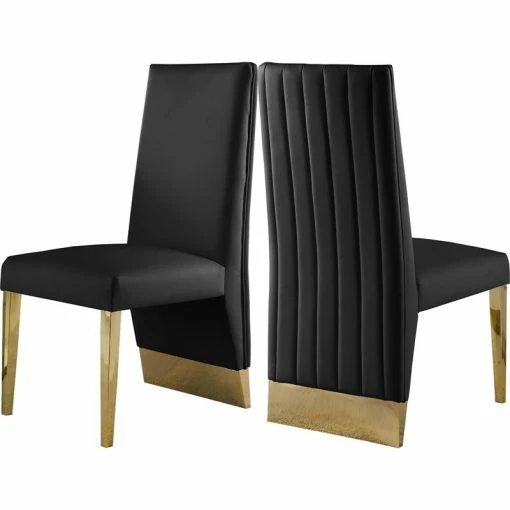 Cheap ✔️ Meridian Furniture Porsha Modern 19"H Dining Chair In Black (Set Of 2) 🥰 -Cheap Office Chairs Store 1980012 L