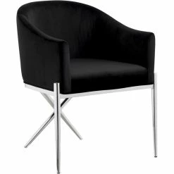 Top 10 ⌛ Meridian Furniture Xavier 19.5"H Velvet Dining Chair In Black 🧨