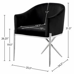 Top 10 โ Meridian Furniture Xavier 19.5"H Velvet Dining Chair In Black ๐งจ 13 Top 10 โ Meridian Furniture Xavier 19.5"H Velvet Dining Chair In Black ๐งจ -Cheap Office Chairs Store 1980046 5 L