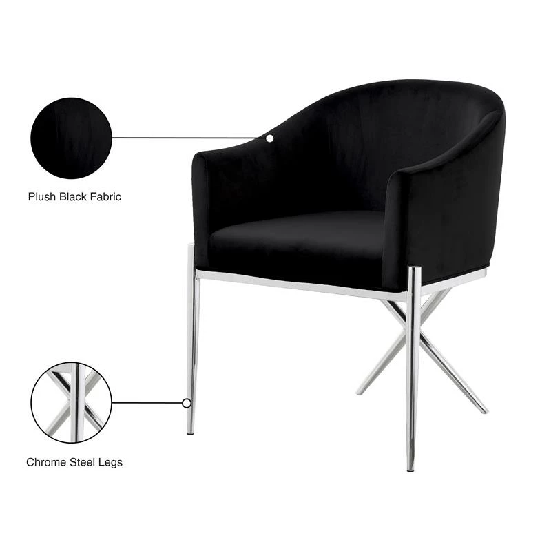 Top 10 โ Meridian Furniture Xavier 19.5"H Velvet Dining Chair In Black ๐งจ 8 Top 10 โ Meridian Furniture Xavier 19.5"H Velvet Dining Chair In Black ๐งจ - Image 6