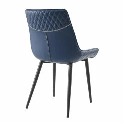 Discount ❤️ Linon Mabry Upholstered Set Of Two Dining Chairs In Blue 🎁 -Cheap Office Chairs Store 1984803 4 L