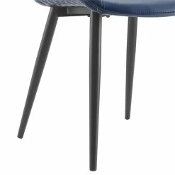 Discount ❤️ Linon Mabry Upholstered Set Of Two Dining Chairs In Blue 🎁 -Cheap Office Chairs Store 1984803 5 L