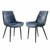 Discount ❤️ Linon Mabry Upholstered Set Of Two Dining Chairs In Blue 🎁 -Cheap Office Chairs Store 1984803 L