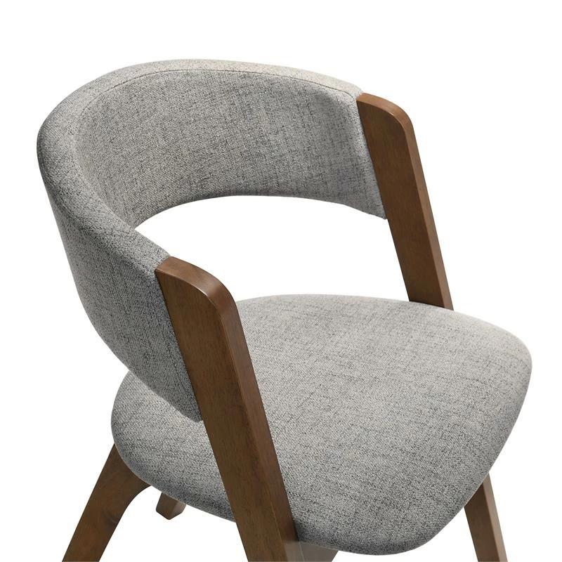 Best deal ❤️ Armen Living Rowan Dining Accent Chair In Walnut Finish And Grey Fabric Set Of 2 🎁 7 Best deal ❤️ Armen Living Rowan Dining Accent Chair In Walnut Finish And Grey Fabric Set Of 2 🎁 - Image 5