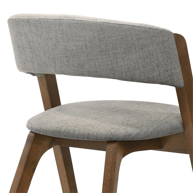 Best deal ❤️ Armen Living Rowan Dining Accent Chair In Walnut Finish And Grey Fabric Set Of 2 🎁 8 Best deal ❤️ Armen Living Rowan Dining Accent Chair In Walnut Finish And Grey Fabric Set Of 2 🎁 - Image 6
