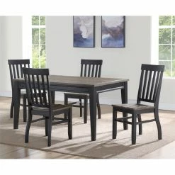 Best Pirce 👏 Steve Silver Company Steve Silver Raven Noir Two-Tone Ebony And Driftwood Side Chair 🌟 9 Best Pirce 👏 Steve Silver Company Steve Silver Raven Noir Two-Tone Ebony And Driftwood Side Chair 🌟 -Cheap Office Chairs Store 1987972 2 L