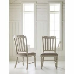 Promo 🧨 Legacy Classic Furniture Legacy Brookhaven Slat Back Side Chair (set Of 2) In Vintage Linen Finish Wood 🥰 -Cheap Office Chairs Store 1988865 2 L