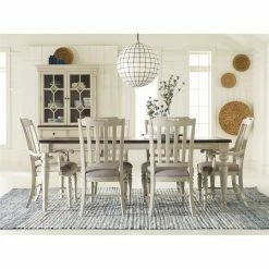 Promo 🧨 Legacy Classic Furniture Legacy Brookhaven Slat Back Side Chair (set Of 2) In Vintage Linen Finish Wood 🥰 -Cheap Office Chairs Store 1988865 3 L