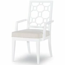 Top 10 ๐ Legacy Classic Furniture Legacy Classic Chelsea By Rachael Ray Lattice Back Arm Chair In White ๐
