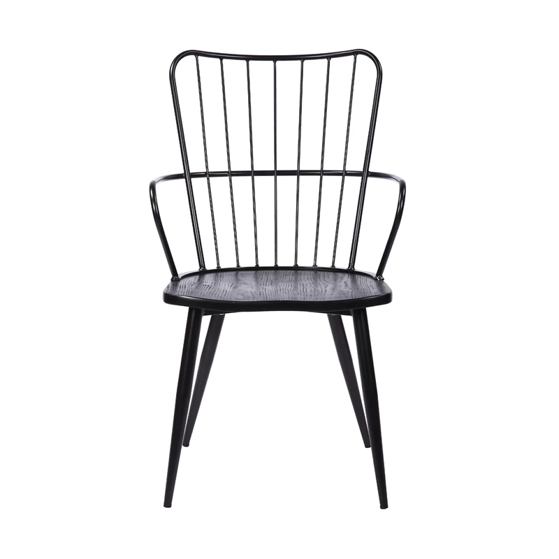 Cheapest ๐ Armen Living Parisa High Back Black Steel Framed Dining Accent Chair ๐งจ 4 Cheapest ๐ Armen Living Parisa High Back Black Steel Framed Dining Accent Chair ๐งจ - Image 2