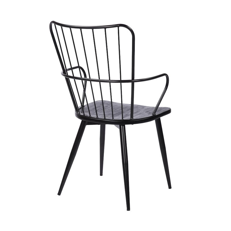 Cheapest ๐ Armen Living Parisa High Back Black Steel Framed Dining Accent Chair ๐งจ 6 Cheapest ๐ Armen Living Parisa High Back Black Steel Framed Dining Accent Chair ๐งจ - Image 4