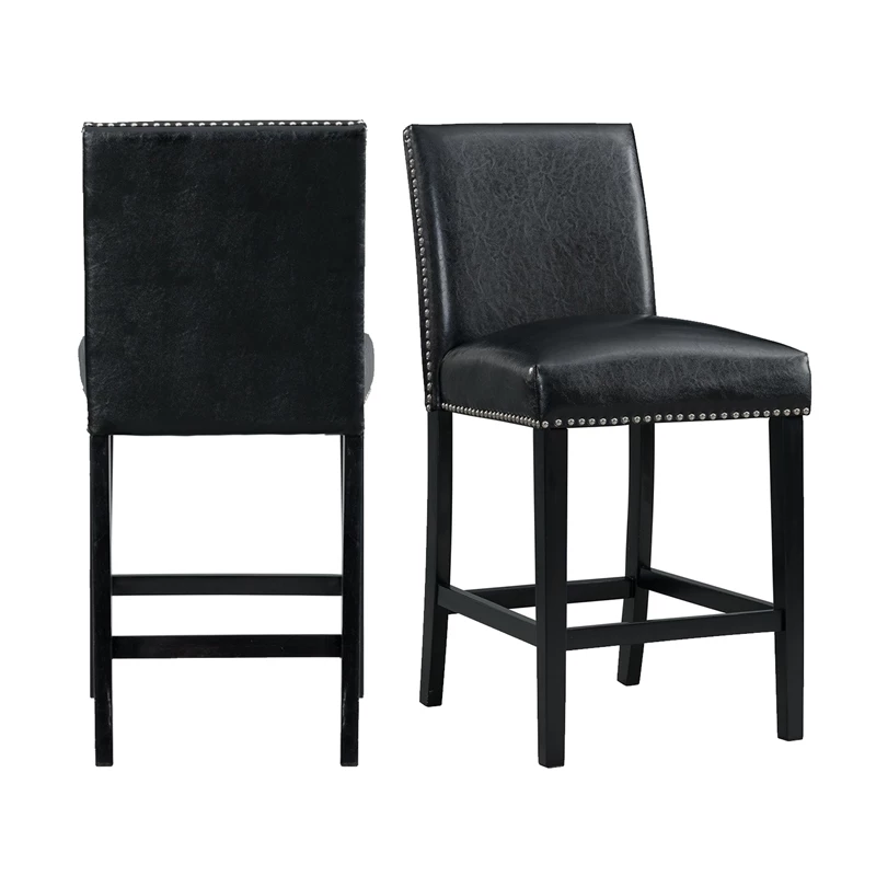 Buy 👍 Picket House Furnishings Pia Faux Leather Counter Height Side Chair Set In Black 🌟 3 Buy 👍 Picket House Furnishings Pia Faux Leather Counter Height Side Chair Set In Black 🌟
