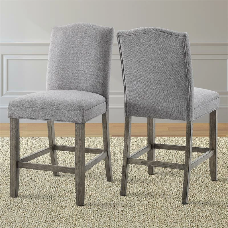 Budget ๐ฅ Steve Silver Company Steve Silver Grayson Driftwood And Gray Fabric Counter Chair ๐งจ 4 Budget ๐ฅ Steve Silver Company Steve Silver Grayson Driftwood And Gray Fabric Counter Chair ๐งจ - Image 2
