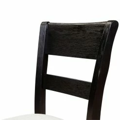 Hot Sale 😀 Furniture Of America Toals Wood Ladder Back Counter Chair In Black (Set Of 2) ⭐ -Cheap Office Chairs Store 1992960 3 L