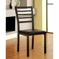 Flash Sale ❤️ Furniture Of America Maxson Metal Padded Dining Chair In Black (Set Of 4) 🔔 -Cheap Office Chairs Store 1992983 1 L
