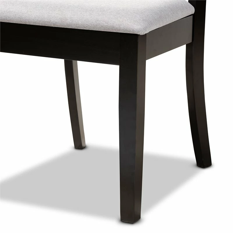 Top 10 👍 Baxton Studio Clarke Gray Upholstered And Espresso Wood 4-Piece Dining Chair Set 🎉 6 Top 10 👍 Baxton Studio Clarke Gray Upholstered And Espresso Wood 4-Piece Dining Chair Set 🎉 - Image 4