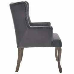 Best Sale 🛒 Modway Realm French Vintage Velvet Dining Armchair In Gray 🛒 -Cheap Office Chairs Store 1995042 11 L