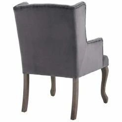 Best Sale 🛒 Modway Realm French Vintage Velvet Dining Armchair In Gray 🛒 -Cheap Office Chairs Store 1995042 12 L