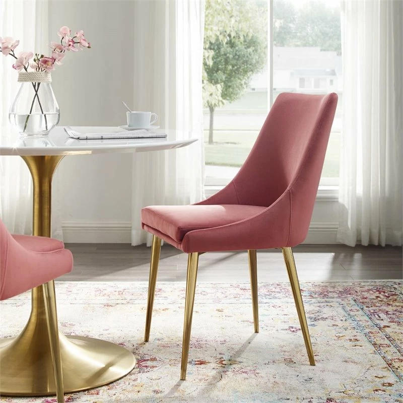 Cheapest 💯 Modway Viscount Modern Velvet Accent Dining Chair In Dusty Rose 👍 4 Cheapest 💯 Modway Viscount Modern Velvet Accent Dining Chair In Dusty Rose 👍 - Image 2