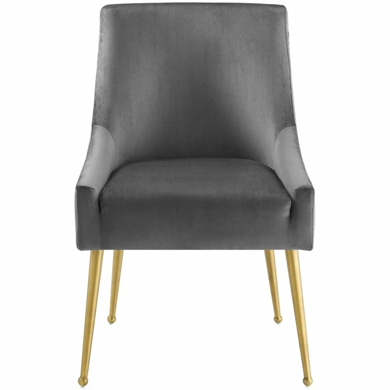New 🎁 Modway Discern Upholstered Velvet Dining Chair In Gray 👏 7 New 🎁 Modway Discern Upholstered Velvet Dining Chair In Gray 👏 - Image 5