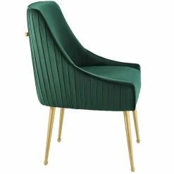 Buy ✨ Modway Discern Pleated Back Upholstered Velvet Dining Chair In Green 🎁 -Cheap Office Chairs Store 1995416 11 L