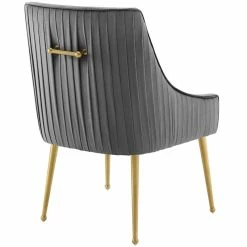 Buy 😀 Modway Discern Pleated Back Upholstered Velvet Dining Chair In Gray ⌛ -Cheap Office Chairs Store 1995417 12 L