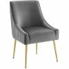 Buy 😀 Modway Discern Pleated Back Upholstered Velvet Dining Chair In Gray ⌛