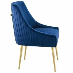 Cheap 🎉 Modway Discern Pleated Back Upholstered Velvet Dining Chair In Navy 👍 -Cheap Office Chairs Store 1995419 11 L