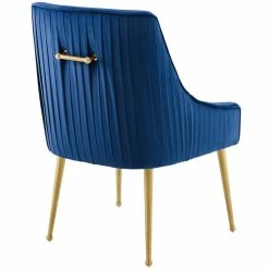 Cheap 🎉 Modway Discern Pleated Back Upholstered Velvet Dining Chair In Navy 👍 -Cheap Office Chairs Store 1995419 12 L
