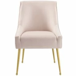 New 🎉 Modway Discern Pleated Back Upholstered Velvet Dining Chair In Pink 🎉 -Cheap Office Chairs Store 1995428 13 L