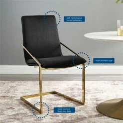 Cheap ❤️ Modway Pitch Velvet Dining Armchair In Gold And Black 🧨 -Cheap Office Chairs Store 1995998 17 L