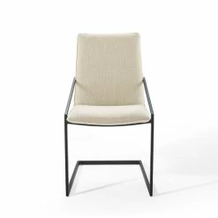 Promo 🎉 Modway Pitch Upholstered Dining Armchair In Black And Beige 🎁 -Cheap Office Chairs Store 1996001 14 L