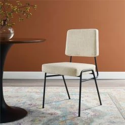 Deals 💯 Modway Craft Upholstered Dining Side Chair In Black And Beige 🎁 -Cheap Office Chairs Store 1996028 10 L