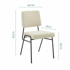 Deals 💯 Modway Craft Upholstered Dining Side Chair In Black And Beige 🎁 -Cheap Office Chairs Store 1996028 11 L