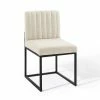 Buy 😉 Modway Carriage Upholstered Tufted Sled Dining Chair In Black And Beige ❤️ -Cheap Office Chairs Store 1996043 L