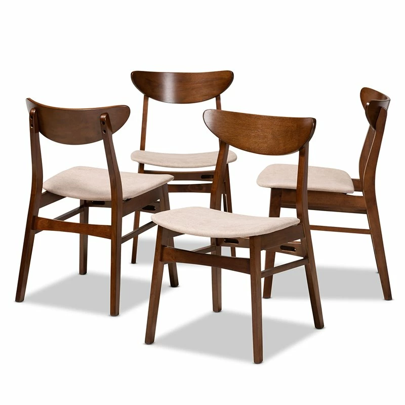 Buy ๐ Baxton Studio Parlin Beige Upholstered Wood 4-Piece Dining Chair Set ๐ 3 Buy ๐ Baxton Studio Parlin Beige Upholstered Wood 4-Piece Dining Chair Set ๐