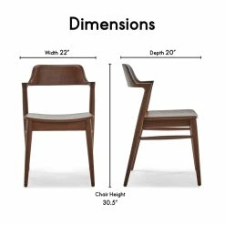 Deals 🥰 Adore Decor Madison Wooden Dining Chair Brown 😉 -Cheap Office Chairs Store 1997748 1 L