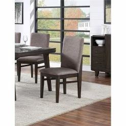 Hot Sale 👏 Alpine Furniture Olejo Set Of 2 Wood Dining Side Chairs In Chocolate Brown ✔️ -Cheap Office Chairs Store 2001145 3 L