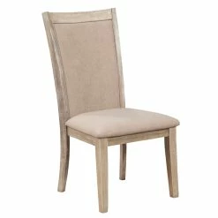 Promo 🔥 Alpine Furniture Chiclayo Set Of 2 Slat Back Dining Side Chairs In Mocha (Brown) 💯