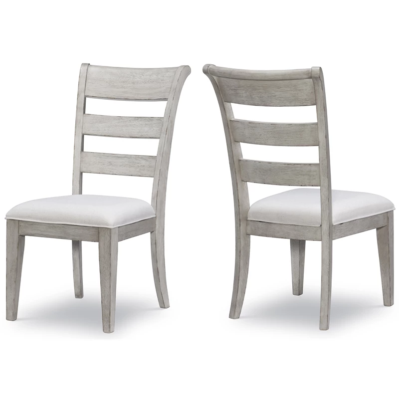 Promo ❤️ Legacy Classic Furniture Belhaven Ladder Back Side Chair (set Of 2) In Weathered Plank Finish Wood ❤️ 3 Promo ❤️ Legacy Classic Furniture Belhaven Ladder Back Side Chair (set Of 2) In Weathered Plank Finish Wood ❤️