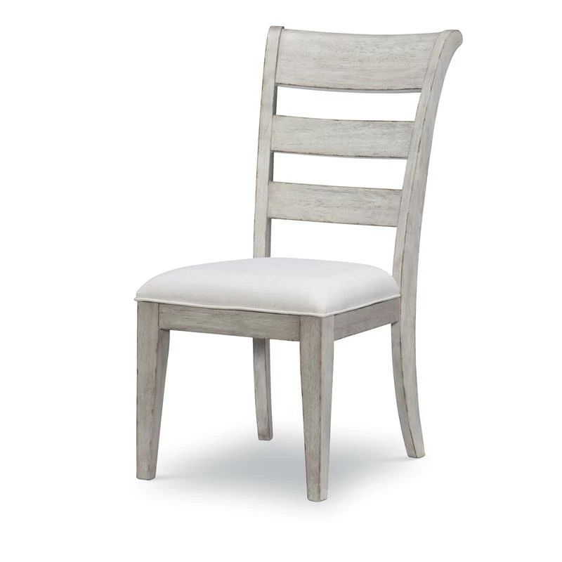 Promo ❤️ Legacy Classic Furniture Belhaven Ladder Back Side Chair (set Of 2) In Weathered Plank Finish Wood ❤️ 4 Promo ❤️ Legacy Classic Furniture Belhaven Ladder Back Side Chair (set Of 2) In Weathered Plank Finish Wood ❤️ - Image 2