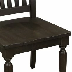 New 🔔 Liberty Furniture Harvest Home Black Slat Back Side Chair (RTA)-Set Of 2 👍 -Cheap Office Chairs Store 2002862 1 L